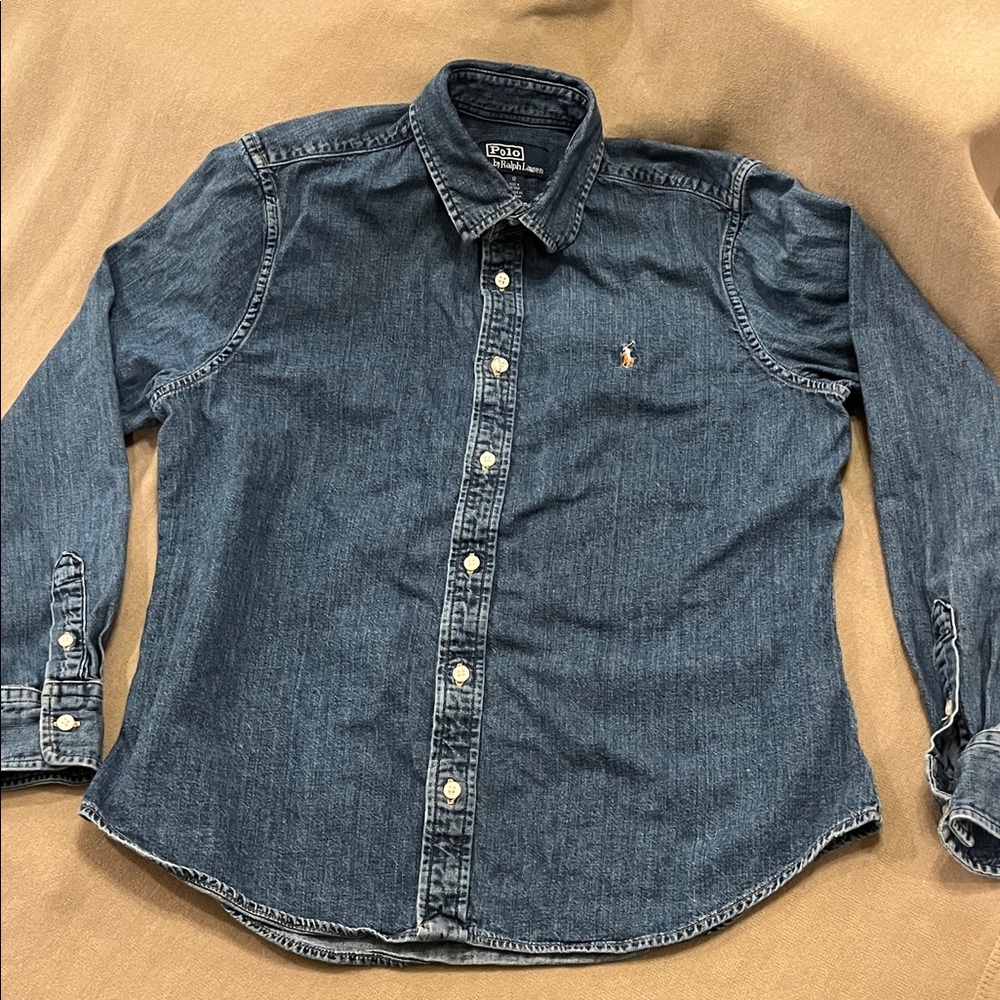 Polo by Ralph Lauren Women’s Denim Button-Down Shirt - Dark Blue